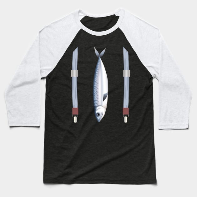 Funny Fishing Tie Baseball T-Shirt by sqwear